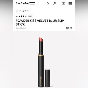 NIB! MAC powder kiss velvet blur lipstick “Nice Spice”